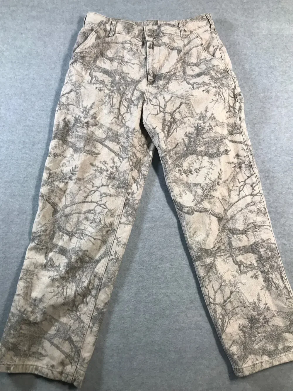 Zara Mens Light Cargo Camo Pants Size 32